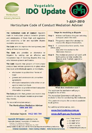 Horticulture Code of Conduct