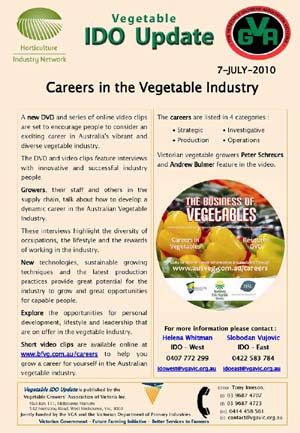 Careers in the Vegetable Industry