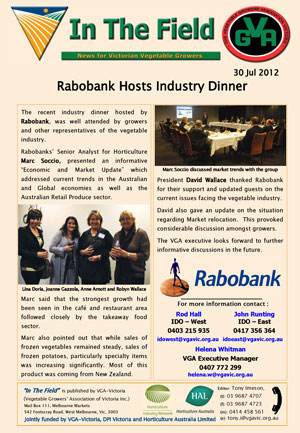 Rabobank Hosts Industry Dinner