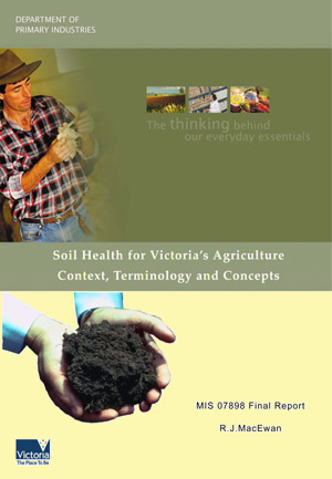 Soil Health for Victoria�s Agriculture Context, Terminology and Concepts - 2007