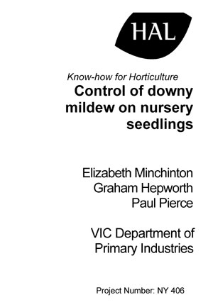 Report - Control of downy mildew on nursery
seedlings