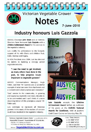 Industry Honours Luis Gazzola