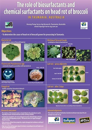 VG01082 Role of surfactants on broccoli head rot