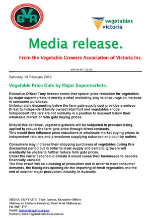 Supermarket Vegetable Discounts
