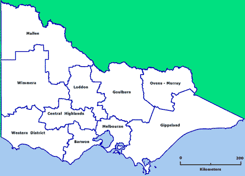 Australian Bureau of Statistics-Victorian Map Divisions