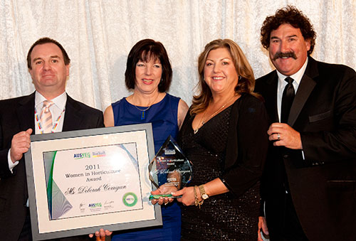 Deborah Corrigan receives the 2011 - Women in Horticulture - award