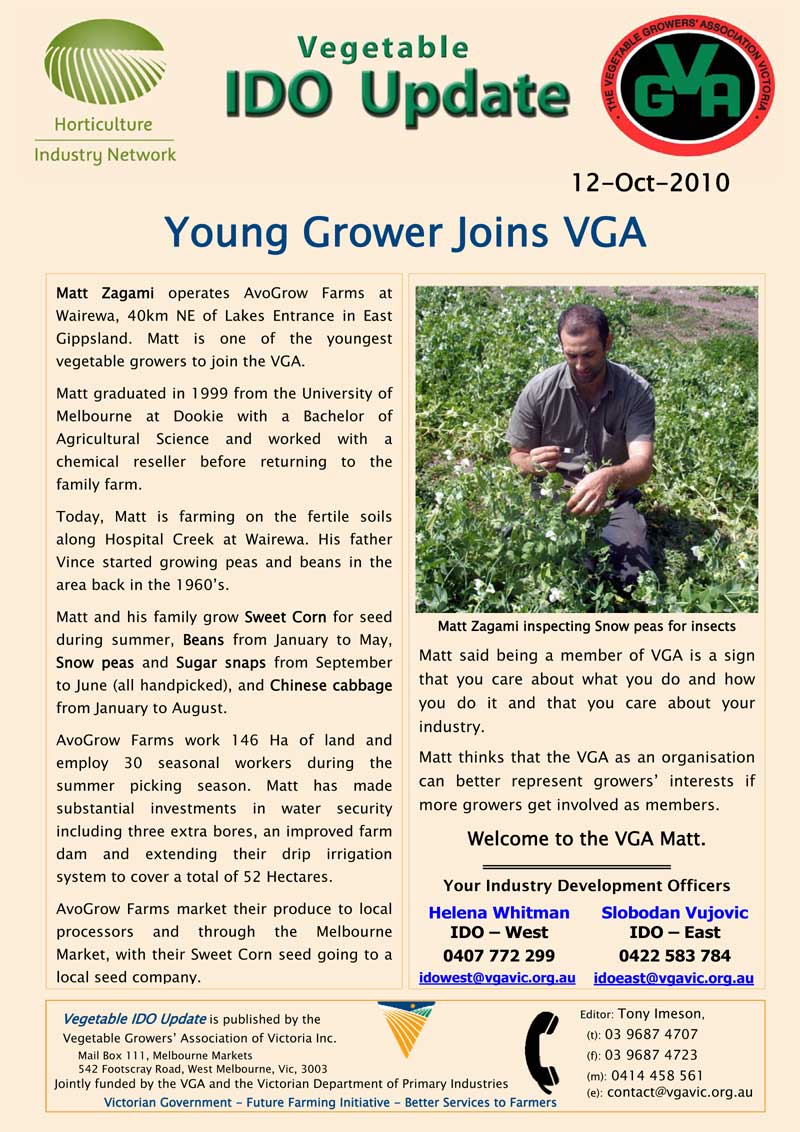 Young Grower Joins VGA