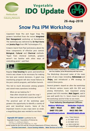 Snow Pea - Integrated Pest Management IPM