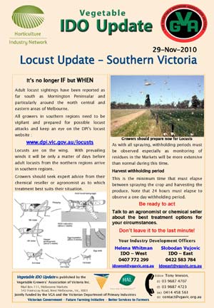 Locust Update - Southern Victoria