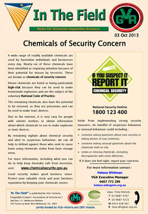 Chemicals of Security Concern
