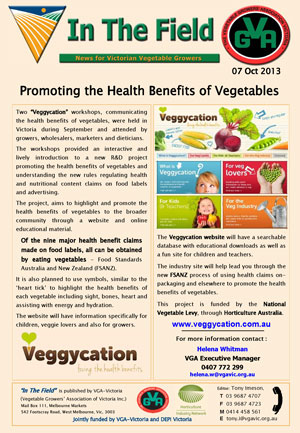 Veggycation - Promoting the Health Benefits of Vegetables