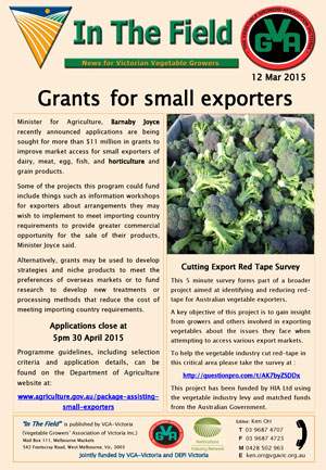 Grants for small exporters
