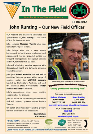 John Runting - VGA Field Officer - Eastern Victoria