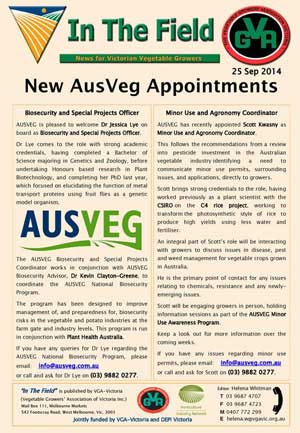 New Ausveg Appointments