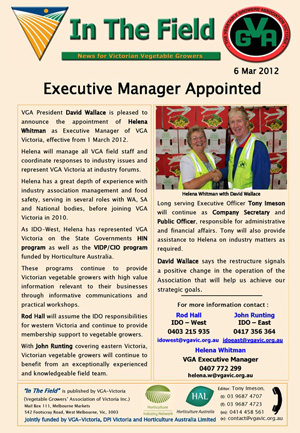 Executive Manager Appointed