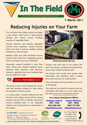 Reducing Injuries on Farm