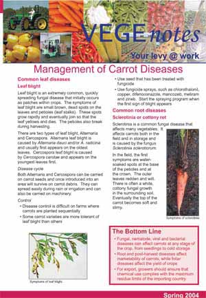 Managing carrot pests and diseases