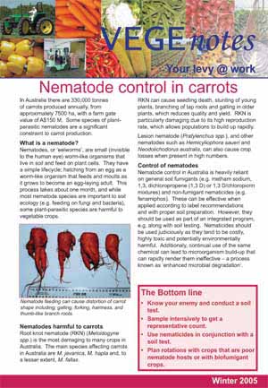 Nematode control in Carrots