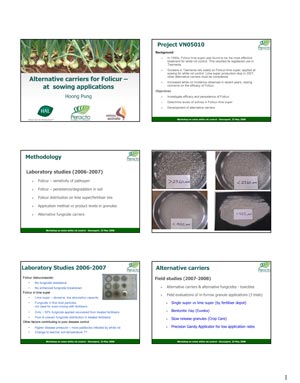 VG00048 Alternative Fungicides for Sclerotinia Disease Control - Poster