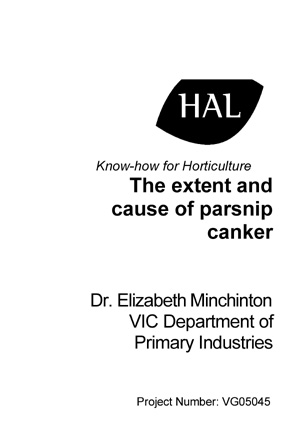 VG05045 Extent and Cause of Parsnip Canker