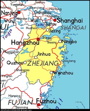 Zhejiang map
