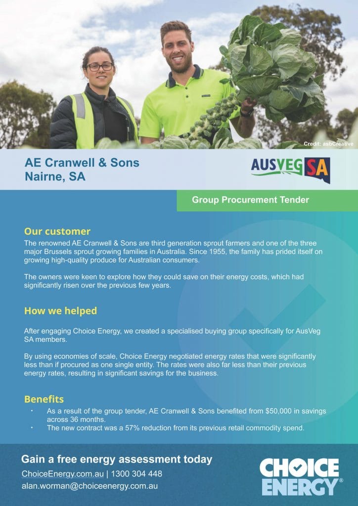 Find out how AE Cranwell & Sons benefited from doing an energy assessment and using a group procurement tender to create savings for their business.